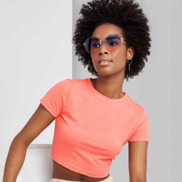 wild fable Tops - 🌟4/25🌟Short Sleeve Cropped T-Shirt Wild Fable